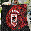 Personalized St George Illawarra Dragons Quilt Polynesian Tribal Chest and Sleeve Tattoo