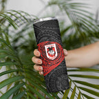 Personalized St George Illawarra Dragons Skinny Tumbler Polynesian Tribal Chest and Sleeve Tattoo