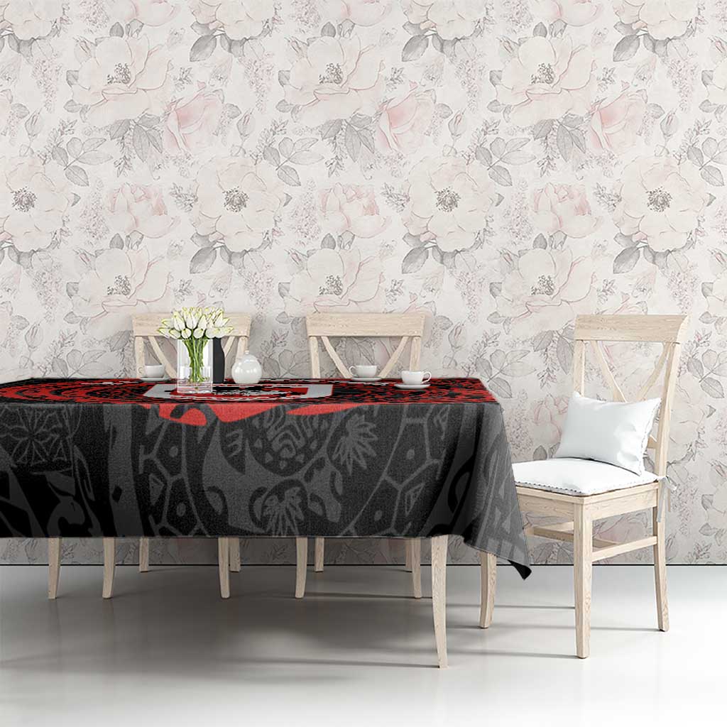 Personalized St George Illawarra Dragons Tablecloth Polynesian Tribal Chest and Sleeve Tattoo