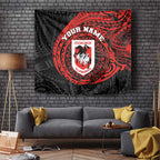 Personalized St George Illawarra Dragons Tapestry Polynesian Tribal Chest and Sleeve Tattoo