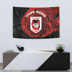 Personalized St George Illawarra Dragons Tapestry Polynesian Tribal Chest and Sleeve Tattoo