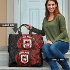 Personalized St George Illawarra Dragons Travel Bag Polynesian Tribal Chest and Sleeve Tattoo