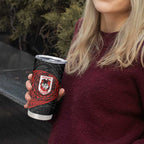 Personalized St George Illawarra Dragons Tumbler Cup Polynesian Tribal Chest and Sleeve Tattoo