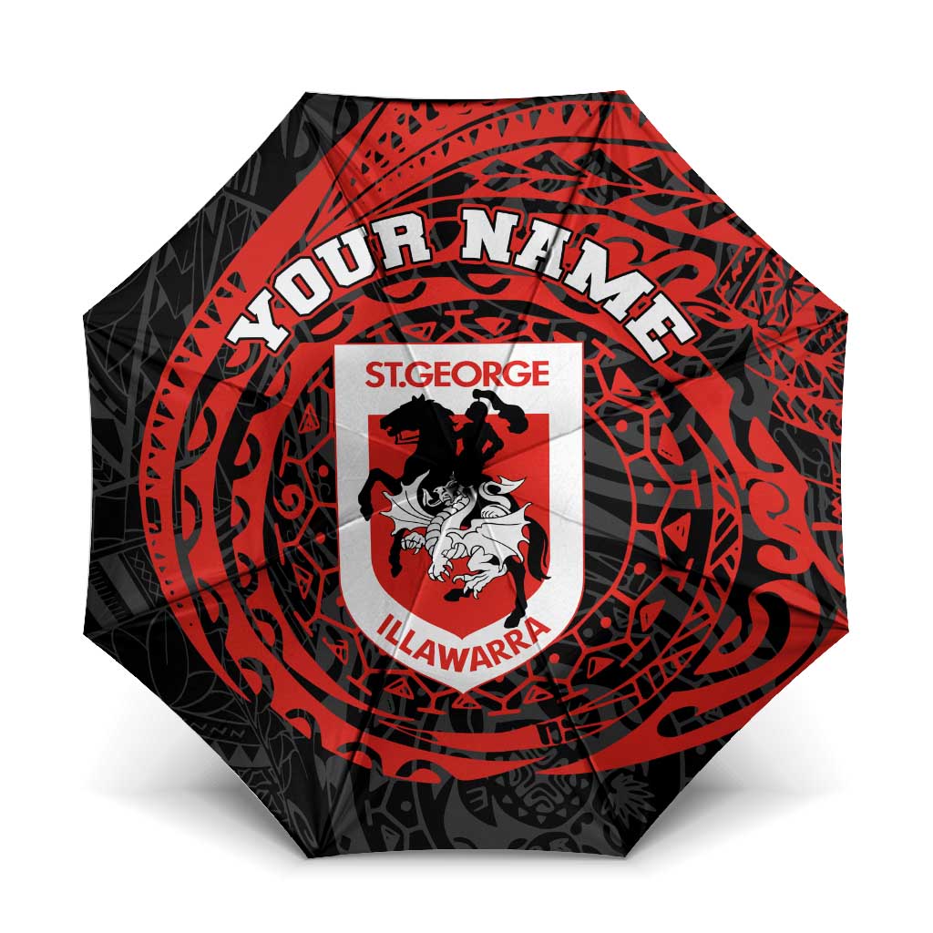 Personalized St George Illawarra Dragons Umbrella Polynesian Tribal Chest and Sleeve Tattoo