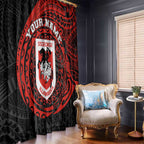 Personalized St George Illawarra Dragons Window Curtain Polynesian Tribal Chest and Sleeve Tattoo