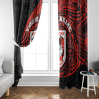 Personalized St George Illawarra Dragons Window Curtain Polynesian Tribal Chest and Sleeve Tattoo