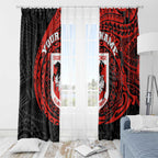 Personalized St George Illawarra Dragons Window Curtain Polynesian Tribal Chest and Sleeve Tattoo