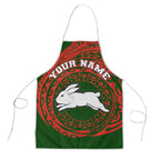 Personalized South Sydney Rabbitohs Apron Polynesian Tribal Chest and Sleeve Tattoo