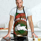 Personalized South Sydney Rabbitohs Apron Polynesian Tribal Chest and Sleeve Tattoo