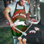 Personalized South Sydney Rabbitohs Apron Polynesian Tribal Chest and Sleeve Tattoo