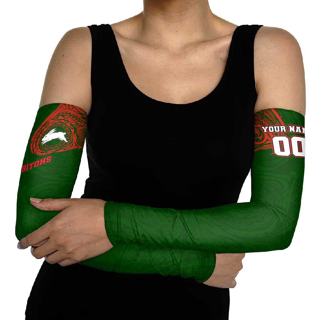 Personalized South Sydney Rabbitohs Arm Sleeves Polynesian Tribal Chest and Sleeve Tattoo