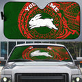 Personalized South Sydney Rabbitohs Auto Sun Shade Polynesian Tribal Chest and Sleeve Tattoo
