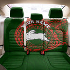 Personalized South Sydney Rabbitohs Back Car Seat Cover Polynesian Tribal Chest and Sleeve Tattoo