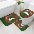 Personalized South Sydney Rabbitohs Bathroom Set Polynesian Tribal Chest and Sleeve Tattoo