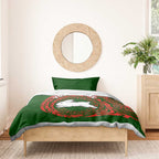 Personalized South Sydney Rabbitohs Bedding Set Polynesian Tribal Chest and Sleeve Tattoo