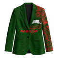 Personalized South Sydney Rabbitohs Blazer Polynesian Tribal Chest and Sleeve Tattoo