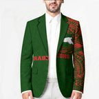Personalized South Sydney Rabbitohs Blazer Polynesian Tribal Chest and Sleeve Tattoo