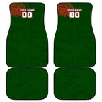 Personalized South Sydney Rabbitohs Car Mats Polynesian Tribal Chest and Sleeve Tattoo