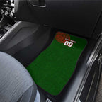Personalized South Sydney Rabbitohs Car Mats Polynesian Tribal Chest and Sleeve Tattoo