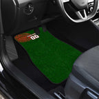 Personalized South Sydney Rabbitohs Car Mats Polynesian Tribal Chest and Sleeve Tattoo