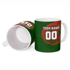Personalized South Sydney Rabbitohs Ceramic Mug Polynesian Tribal Chest and Sleeve Tattoo