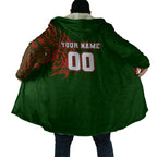 Personalized South Sydney Rabbitohs Cloak Polynesian Tribal Chest and Sleeve Tattoo