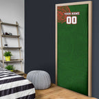 Personalized South Sydney Rabbitohs Door Cover Polynesian Tribal Chest and Sleeve Tattoo