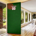 Personalized South Sydney Rabbitohs Door Cover Polynesian Tribal Chest and Sleeve Tattoo