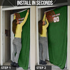 Personalized South Sydney Rabbitohs Door Cover Polynesian Tribal Chest and Sleeve Tattoo