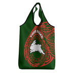 Personalized South Sydney Rabbitohs Grocery Bag Polynesian Tribal Chest and Sleeve Tattoo