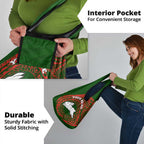 Personalized South Sydney Rabbitohs Grocery Bag Polynesian Tribal Chest and Sleeve Tattoo