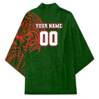 Personalized South Sydney Rabbitohs Kimono Polynesian Tribal Chest and Sleeve Tattoo