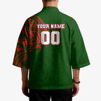 Personalized South Sydney Rabbitohs Kimono Polynesian Tribal Chest and Sleeve Tattoo