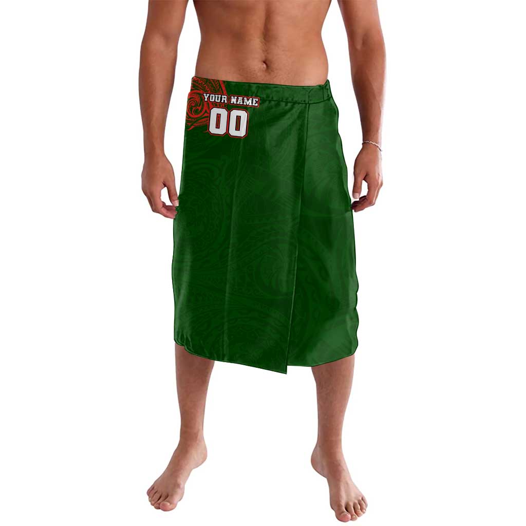 Personalized South Sydney Rabbitohs Lavalava Polynesian Tribal Chest and Sleeve Tattoo