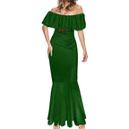 Personalized South Sydney Rabbitohs Mermaid Dress Polynesian Tribal Chest and Sleeve Tattoo