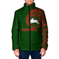 Personalized South Sydney Rabbitohs Padded Jacket Polynesian Tribal Chest and Sleeve Tattoo