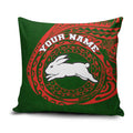 Personalized South Sydney Rabbitohs Pillow Cover Polynesian Tribal Chest and Sleeve Tattoo