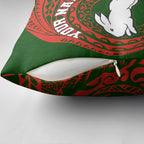 Personalized South Sydney Rabbitohs Pillow Cover Polynesian Tribal Chest and Sleeve Tattoo