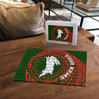 Personalized South Sydney Rabbitohs Puzzle Polynesian Tribal Chest and Sleeve Tattoo
