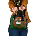 Personalized South Sydney Rabbitohs Shoulder Handbag Polynesian Tribal Chest and Sleeve Tattoo