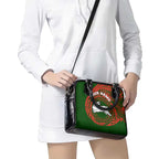 Personalized South Sydney Rabbitohs Shoulder Handbag Polynesian Tribal Chest and Sleeve Tattoo
