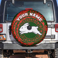 Personalized South Sydney Rabbitohs Spare Tire Cover Polynesian Tribal Chest and Sleeve Tattoo