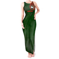 Personalized South Sydney Rabbitohs Tank Maxi Dress Polynesian Tribal Chest and Sleeve Tattoo
