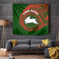 Personalized South Sydney Rabbitohs Tapestry Polynesian Tribal Chest and Sleeve Tattoo