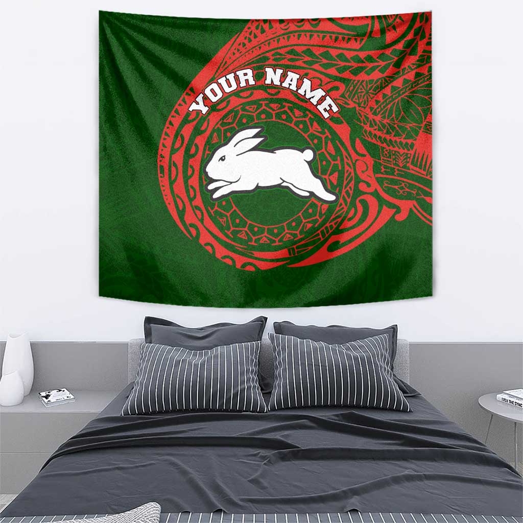 Personalized South Sydney Rabbitohs Tapestry Polynesian Tribal Chest and Sleeve Tattoo