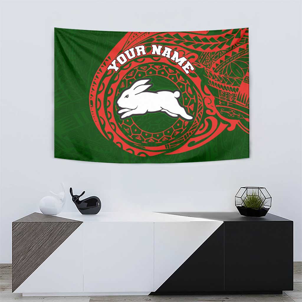 Personalized South Sydney Rabbitohs Tapestry Polynesian Tribal Chest and Sleeve Tattoo