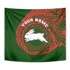 Personalized South Sydney Rabbitohs Tapestry Polynesian Tribal Chest and Sleeve Tattoo