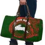 Personalized South Sydney Rabbitohs Travel Bag Polynesian Tribal Chest and Sleeve Tattoo