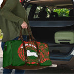 Personalized South Sydney Rabbitohs Travel Bag Polynesian Tribal Chest and Sleeve Tattoo