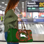 Personalized South Sydney Rabbitohs Travel Bag Polynesian Tribal Chest and Sleeve Tattoo